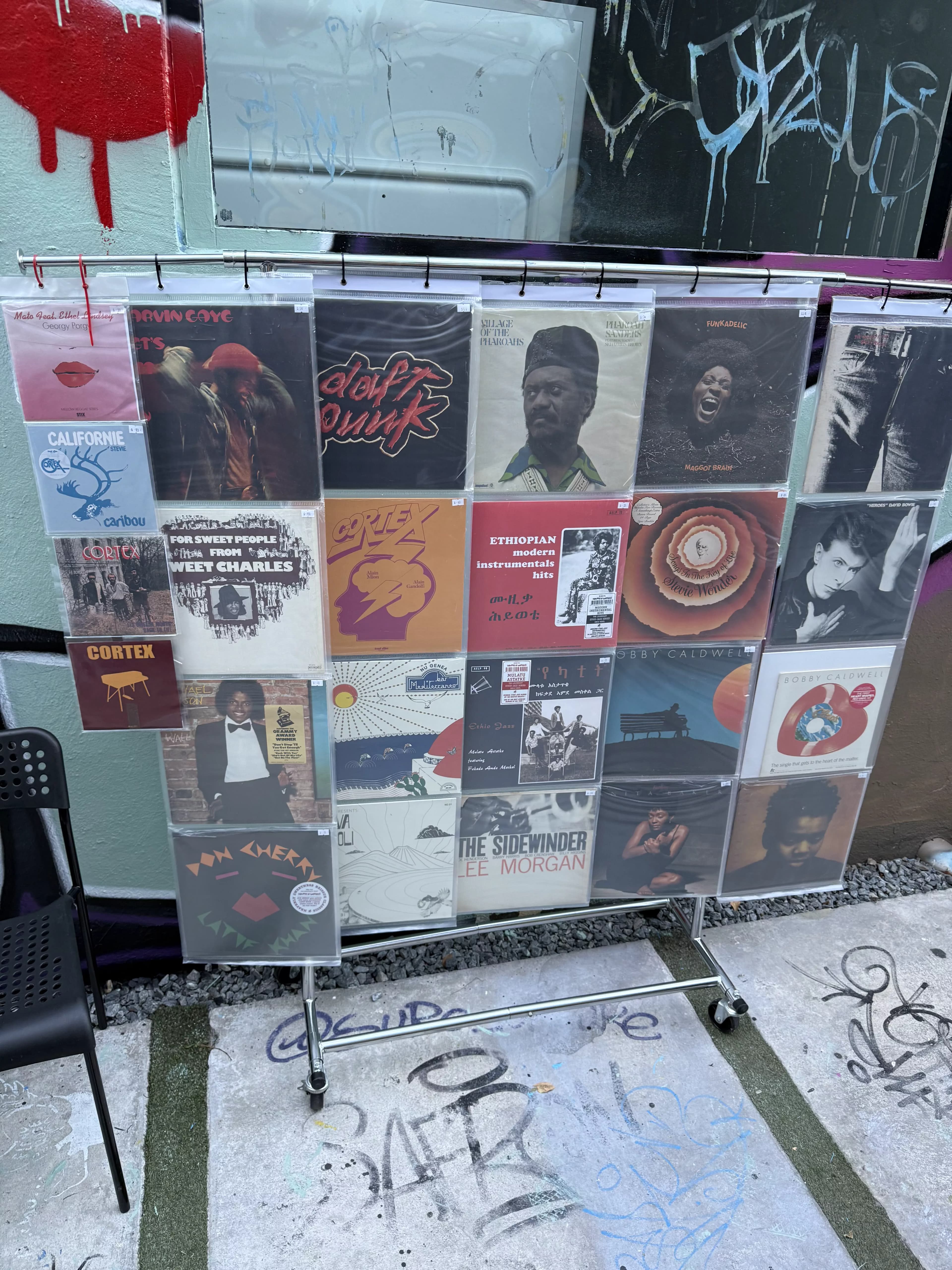 Vinyl record supermarket